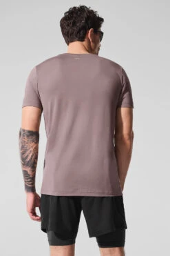 Conquer Reform Crewneck Short Sleeve - Mushroom 7 Conquer Reform Crewneck Short Sleeve - Mushroom -Alo Yoga Shop M1205R 05498 b1 s1 a2 1 m214
