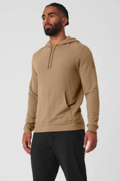 Micro Waffle Fast Break Hoodie - Gravel -Alo Yoga Shop M3164R 01347 b1 s3 a2 1 m93