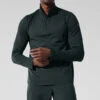 Conquer 1/4 Zip Reform Long Sleeve - Charcoal Green