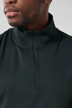 Conquer 1/4 Zip Reform Long Sleeve - Charcoal Green -Alo Yoga Shop M3193R 06021 b1 s1 a4 1 m221