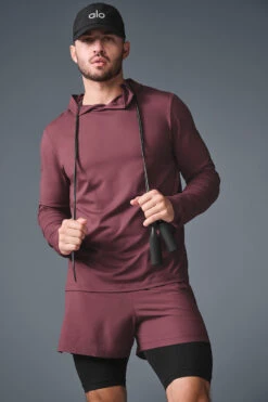 Conquer Reform Long Sleeve With Hood - Burgundy Truffle