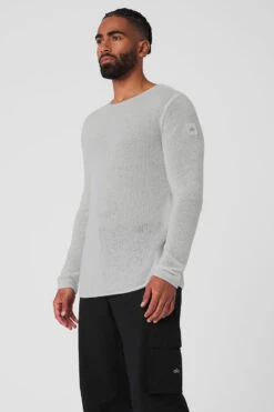 Cashmere Reform Long Sleeve - Dove Grey Heather -Alo Yoga Shop M3229R 02288 b1 s3 a3 1 m93