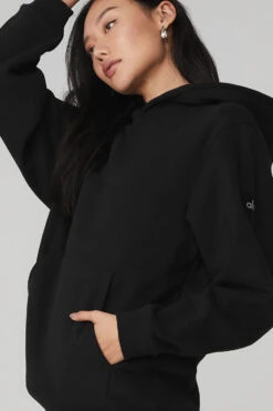 Renown Heavy Weight Hoodie - Black -Alo Yoga Shop U3013R 01 b1 s1 a4 1 m54
