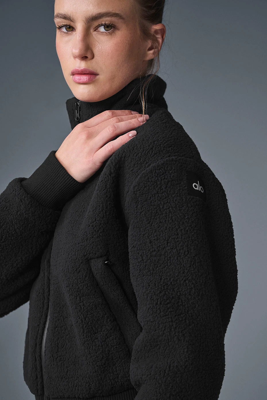 Micro Sherpa Destiny Jacket - Black 2 Micro Sherpa Destiny Jacket - Black - Image 2