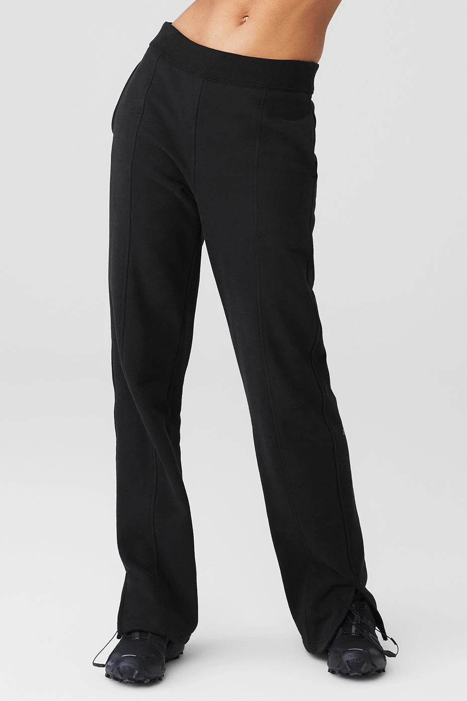 High-Waist Free Time Straight Leg Sweatpant - Black 1 High-Waist Free Time Straight Leg Sweatpant - Black
