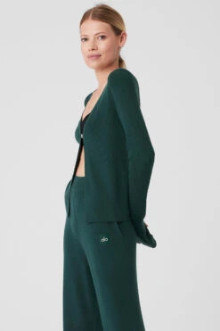 Knit Salana Cardigan - Midnight Green 8 Knit Salana Cardigan - Midnight Green -Alo Yoga Shop W51262R 04570 b1 s1 a2 1 m177