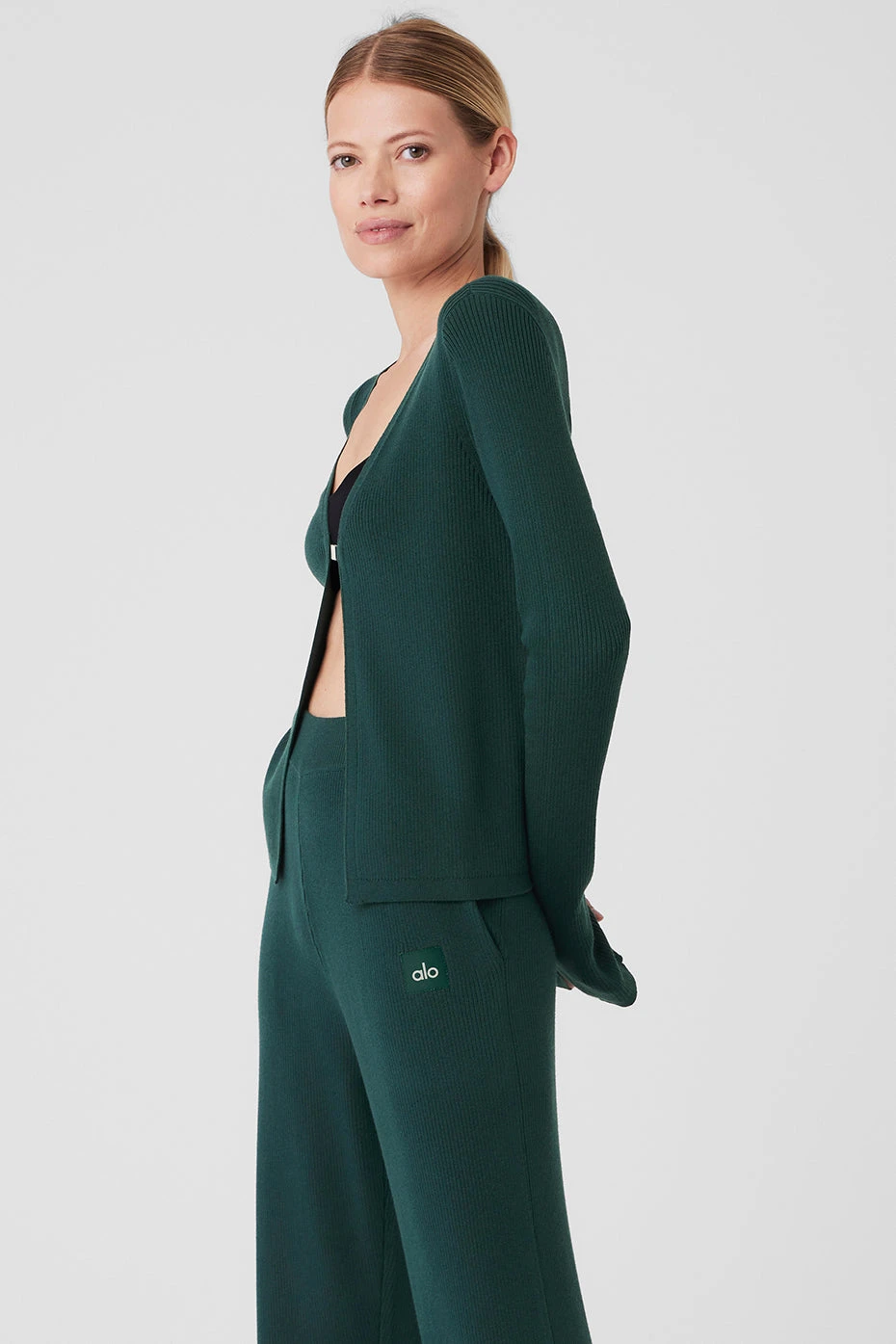 Knit Salana Cardigan - Midnight Green 4 Knit Salana Cardigan - Midnight Green - Image 4