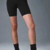 7" High-Waist Biker Short - Black
