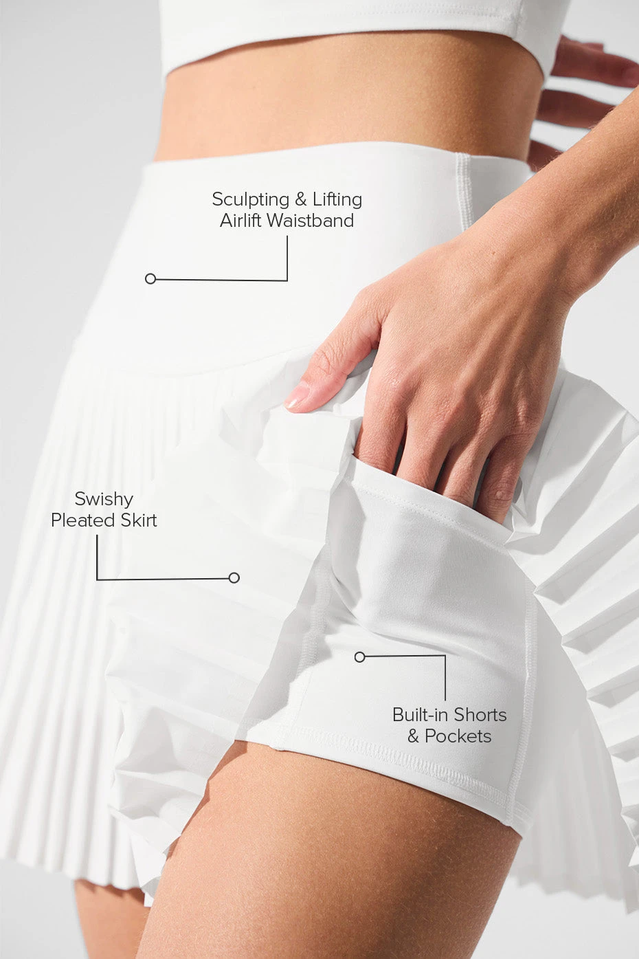 Grand Slam Tennis Skirt - White 2 Grand Slam Tennis Skirt - White - Image 2