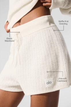 Cashmere High-Waist Plush Waffle Short - Ivory 5 Cashmere High-Waist Plush Waffle Short - Ivory -Alo Yoga Shop W6342R 03299 b1 s1 ai 1 m76