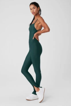 Airlift Disco Daze Onesie - Midnight Green -Alo Yoga Shop W8148R 04570 b1 s1 a3 1 m18